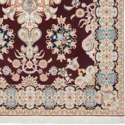 Handwoven Carpet, Corner Medallion Layout, Wool and Silk on Silk Warp, Tabriz, 150 × 203 cm Ref 10300527