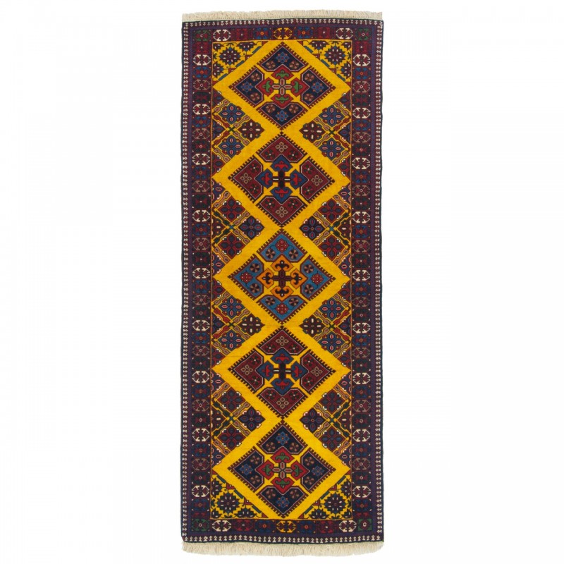 Handwoven Carpet, Multi-Medallion Layout, All Wool, Bakhtiari, 80 × 210 cm Ref 10100532