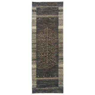 Handwoven Gabbeh, Tree of Life Layout, All Wool, Qashqai, 86 × 253 cm Ref 50200537