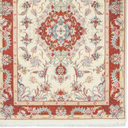 Handwoven Carpet, Multi-Medallion Layout, Wool and Silk on Cotton Warp, Tabriz, 91 × 322 cm Ref 10200541