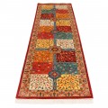 Handwoven Carpet, Square/Block Layout, Wool on Cotton Warp, Varamin, 90 × 310 cm Ref 10200543