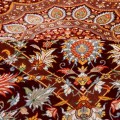 Handwoven Carpet, Corner Medallion Layout, All Silk, Qom, 102 × 102 cm Ref 10100544