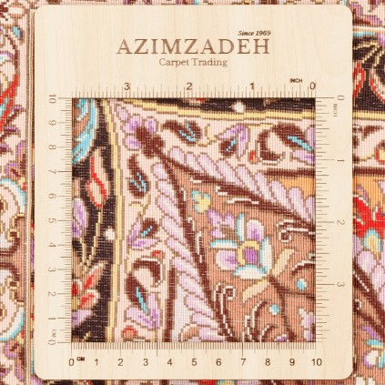 Handwoven Carpet, Corner Medallion Layout, All Silk, Qom, 198 × 205 cm Ref 10400549