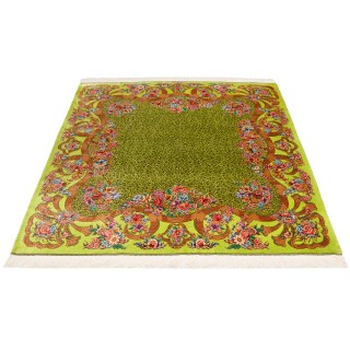 Handwoven Carpet, All-over Layout, All Silk, Qom, 198 × 198 cm Ref 10300551