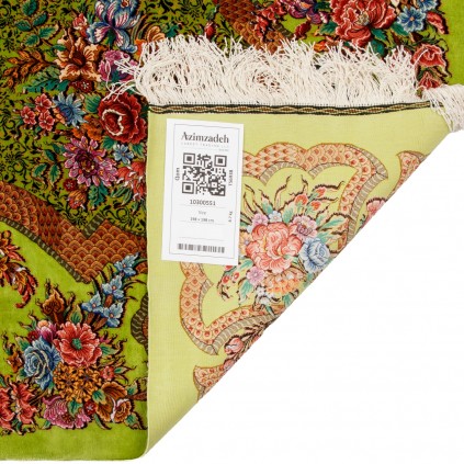 Handwoven Carpet, All-over Layout, All Silk, Qom, 198 × 198 cm Ref 10300551