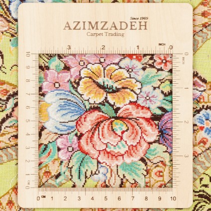 Handwoven Carpet, All-over Layout, All Silk, Qom, 198 × 198 cm Ref 10300551