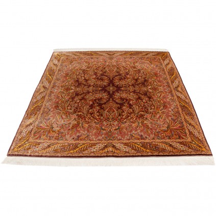Handwoven Carpet, All-over Layout, All Silk, Qom, 200 × 203 cm Ref 10400555