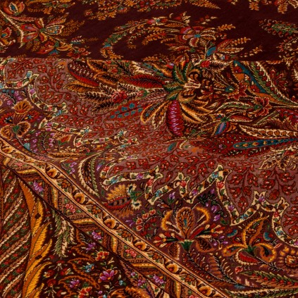 Handwoven Carpet, All-over Layout, All Silk, Qom, 200 × 203 cm Ref 10400555