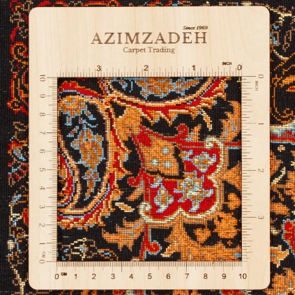 Handwoven Carpet, Corner Medallion Layout, All Silk, Qom, 188 × 188 cm Ref 10300556