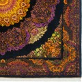 Handwoven Carpet, Corner Medallion Layout, All Silk, Qom, 185 × 190 cm Ref 10300557