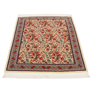 Handwoven Carpet, All-over Layout, Wool and Silk on Silk Warp, Senneh, 140 × 163 cm Ref 10200560