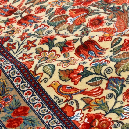 Handwoven Carpet, All-over Layout, Wool and Silk on Silk Warp, Senneh, 140 × 163 cm Ref 10200560
