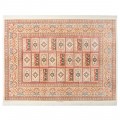 Handwoven Carpet, Square/Block Layout, All Silk, Qom, 145 × 195 cm Ref 10200562