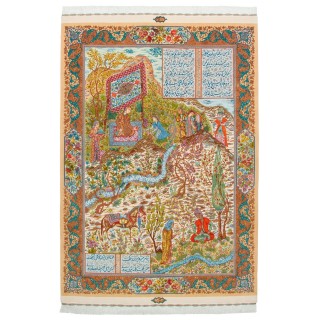 Handwoven Carpet, All-over Layout, Wool and Silk on Silk Warp, Tabriz, 220 × 150 cm Ref 10300563
