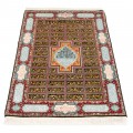 Handwoven Pictorial Rug, Medallion Layout, Wool and Silk on Silk Warp, Tabriz, 102 × 146 cm Ref 70100565