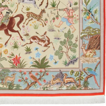 Handwoven Carpet, All-over Layout, Wool and Silk on Silk Warp, Tabriz, 175 × 143 cm Ref 10200566