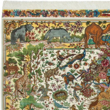 Handwoven Carpet, All-over Layout, Wool and Silk on Silk Warp, Tabriz, 170 × 195 cm Ref 10300567