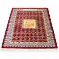 Handwoven Pictorial Rug, Striped Layout, All Silk, Qom, 115 × 150 cm Ref 70100572