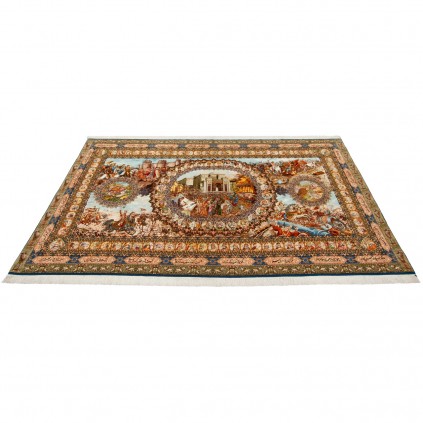 Handwoven Carpet, All-over Layout, Wool and Silk on Silk Warp, Tabriz, 336 × 200 cm Ref 10600585