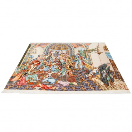 Handwoven Carpet, All-over Layout, Wool and Silk on Silk Warp, Tabriz, 215 × 325 cm Ref 10600587