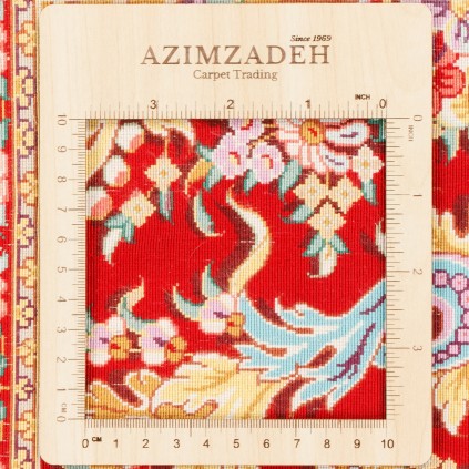 Handwoven Pictorial Rug, All-over Layout, All Silk, Qom, 195 × 292 cm Ref 70500588