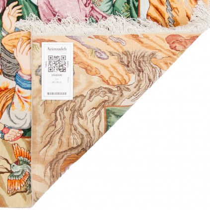 Handwoven Carpet, All-over Layout, Wool and Silk on Silk Warp, Tabriz, 185 × 291 cm Ref 10500590