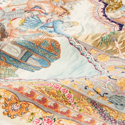 Handwoven Carpet, All-over Layout, Wool and Silk on Silk Warp, Tabriz, 285 × 215 cm Ref 10600591