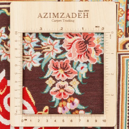 Handwoven Pictorial Rug, All-over Layout, All Silk, Qom, 200 × 295 cm Ref 70500593