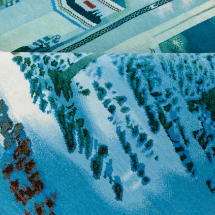 Handwoven Carpet, All-over Layout, Wool and Silk on Silk Warp, Tabriz, 190 × 195 cm Ref 10300596