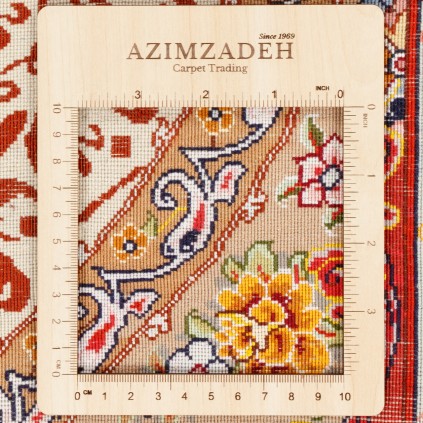 Handwoven Pictorial Rug, All-over Layout, Wool and Silk on Silk Warp, Tabriz, 220 × 297 cm Ref 70600598