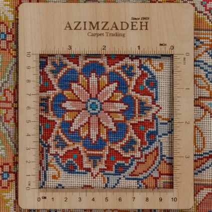 Handwoven Carpet, Dome Layout, All Silk, Qom, 400 × 400 cm Ref 11600600