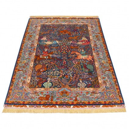 Handwoven Carpet, All-over Layout, Wool and Silk on Silk Warp, Tabriz, 152 × 220 cm Ref 10300605