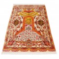 Handwoven Pictorial Rug, All-over Layout, All Silk, Qom, 135 × 220 cm Ref 70200607