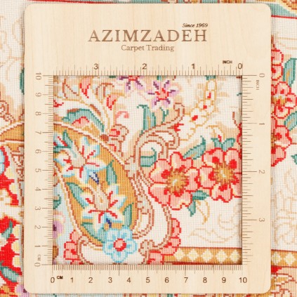 Handwoven Pictorial Rug, All-over Layout, All Silk, Qom, 135 × 220 cm Ref 70200607