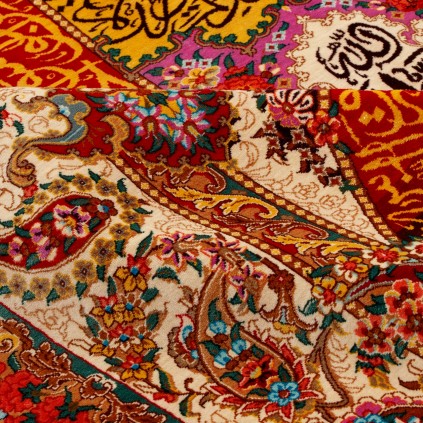 Handwoven Pictorial Rug, All-over Layout, All Silk, Qom, 135 × 220 cm Ref 70200607