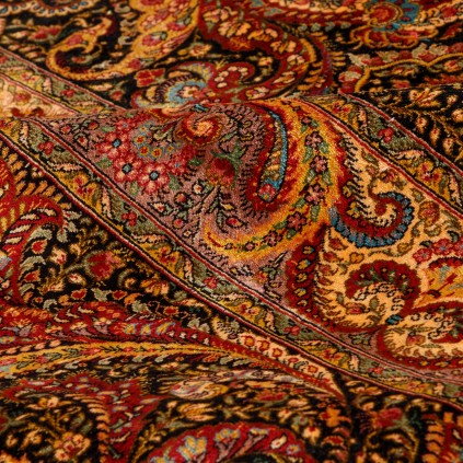 Handwoven Carpet, Medallion Layout, All Silk, Qom, 400 × 400 cm Ref 11600614