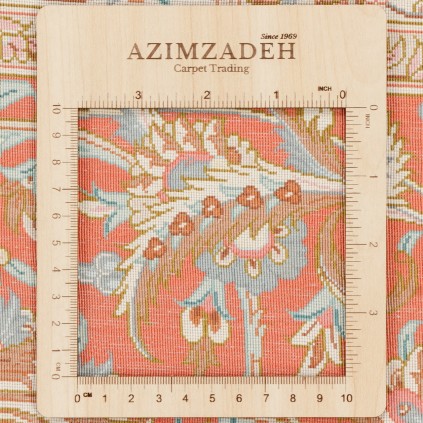 Handwoven Carpet, All-over Floral Layout, All Silk, Qom, 300 × 403 cm Ref 11200616