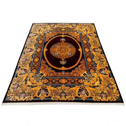 Handwoven Carpet, Plain Field Layout, All Silk, Qom, 296 × 401 cm Ref 11100628