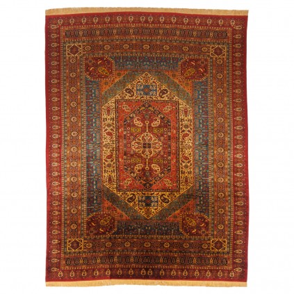 Handwoven Carpet, Corner Medallion Layout, All Silk, Sarakhs, 300 × 390 cm Ref 11100631