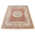 Handwoven Carpet, Medallion Layout, All Silk, Qom, 298 × 402 cm Ref 11100634