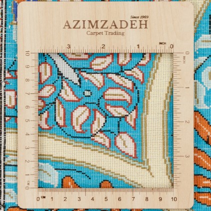 Handwoven Carpet, Dome Layout, All Silk, Qom, 287 × 400 cm Ref 11100636