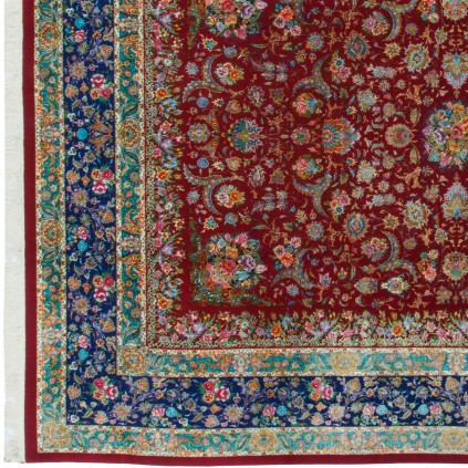 Handwoven Carpet, All-over Floral Layout, Wool and Silk on Silk Warp, Tabriz, 300 × 400 cm Ref 11200638