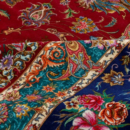 Handwoven Carpet, All-over Floral Layout, Wool and Silk on Silk Warp, Tabriz, 300 × 400 cm Ref 11200638
