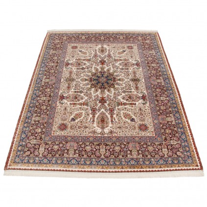 Handwoven Carpet, Corner Medallion Layout, Wool and Silk on Silk Warp, Tabriz, 310 × 420 cm Ref 11300639