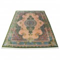 Handwoven Carpet, Corner Medallion Layout, All Silk, Qom, 298 × 395 cm Ref 11100642