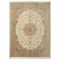 Handwoven Carpet, Corner Medallion Layout, All Silk, Kashan, 295 × 397 cm Ref 11100644