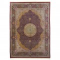 Handwoven Carpet, Corner Medallion Layout, All Silk, Qom, 294 × 406 cm Ref 11100646
