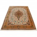 Handwoven Carpet, Corner Medallion Layout, All Silk, Qom, 302 × 395 cm Ref 11100647