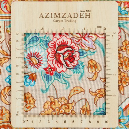 Handwoven Carpet, Corner Medallion Layout, All Silk, Qom, 291 × 395 cm Ref 11100648