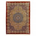 Handwoven Carpet, Corner Medallion Layout, All Silk, Qom, 297 × 400 cm Ref 11100649